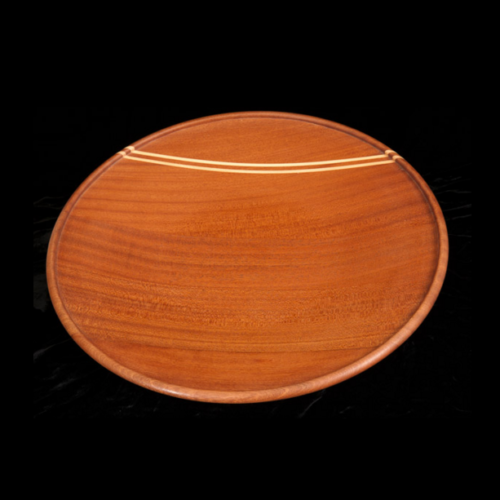 Sapele Platter with 2 Maple Stripes