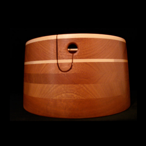 Sapele with 1 Maple Stripe and Maple Rim Double Ply